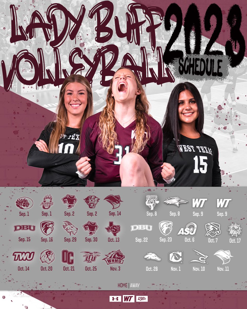2️⃣0️⃣2️⃣3️⃣ 🏐 SCHEDULE! 
We’ll see y’all in The Box soon! 

#BuffNation #Allin #BigTrust