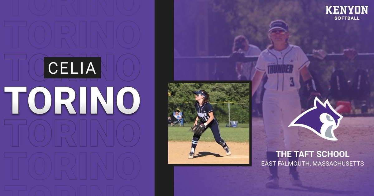 KenyonSoftball's tweet photo. Batting first for our incoming class of 2027, from Cape Cod, we would like to welcome Celia Torino to the Kenyon Softball Family! 

#GoOwls https://t.co/6RgygTslpI