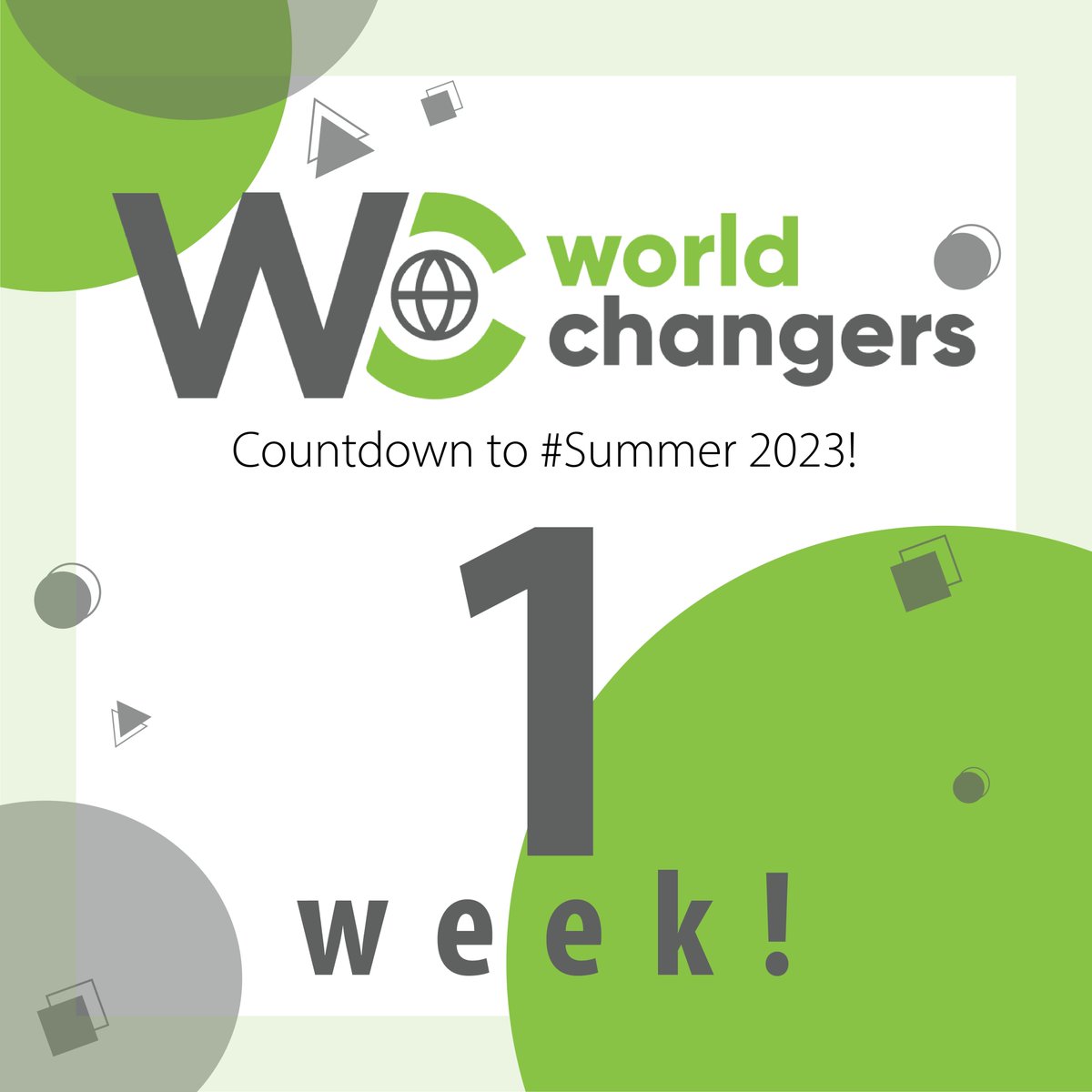 We are only ONE WEEK away from our first day of #WorldChangers #Summer2023!
Who are we going to see next week in #LakeCharlesLA, #MiamiFL, #HoustonTX, and #BirminghamAL?