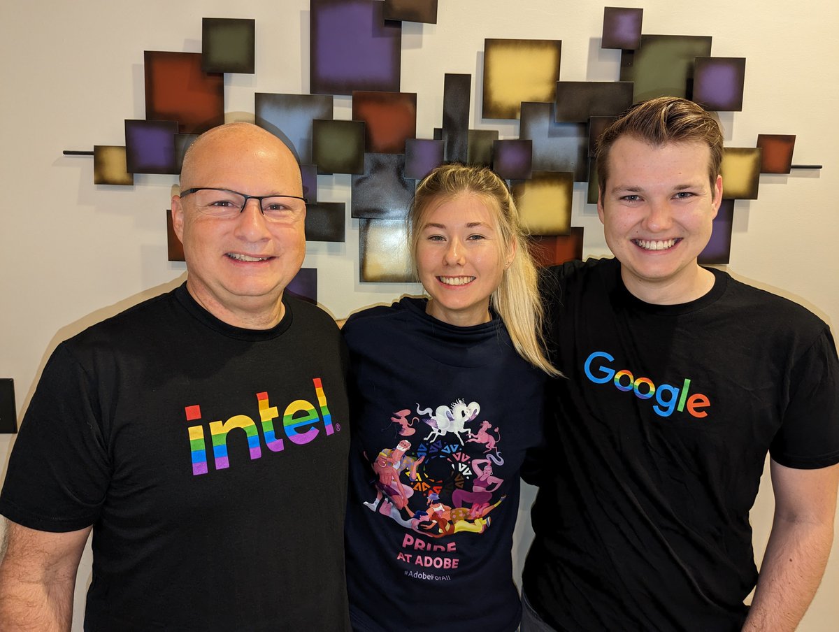 Happy Pride Month! I'm proud to work for a company that values diversity and inclusion. I'm also proud to have kids who work at companies that share those values. #PrideMonth2023 #IAmIntel