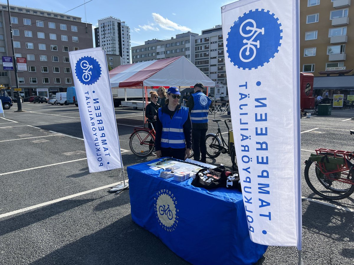 TaPo edustamassa Tammelantorin ympäristötorilla! #Tampere #pyöräliikenne #pyöräily