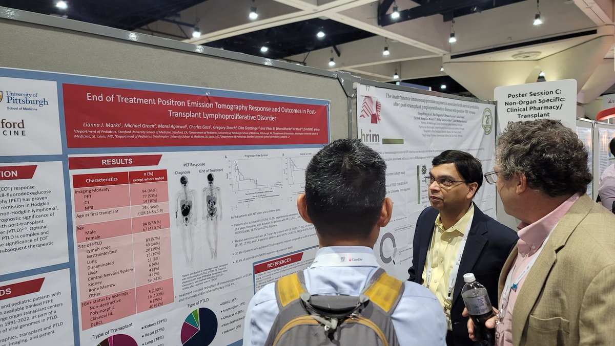 Happening now at @ATCMeeting.@Vikas_R_D  presenting on end of treatment PET scans in PTLD.@WashU_PedsNeph @WUSTLPeds @WUNephrology