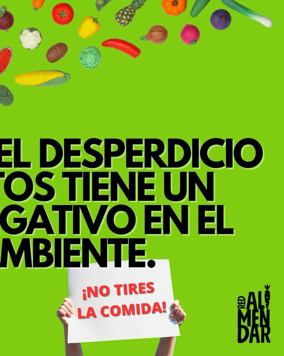 #5J #Mundo

🌱ᴅÍᴀ ᴍᴜɴᴅɪᴀʟ ᴅᴇʟ ᴍᴇᴅɪᴏ ᴀᴍʙɪᴇɴᴛᴇ
📣 ¡𝐀𝐜𝐭ú𝐚 𝐩𝐨𝐫 𝐞𝐥 𝐩𝐥𝐚𝐧𝐞𝐭𝐚!
🥕Un tercio de las partes comestibles de los alimentos producidos para el consumo humano se pierde o desperdicia, incluso cuando aún están en buen estado, 
👇🏼