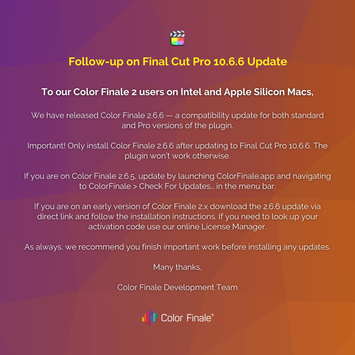 Color Finale tweet media