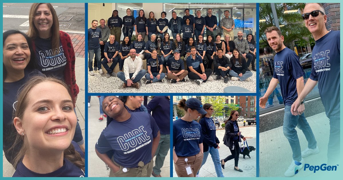 PepGenTx's tweet photo. PepGen Pioneers participated in #WalkToDefeatDuchenne to raise funds and awareness for #DuchenneMuscularDystrophy research. Our inspiration, @defeatduchenne founder John Davidson, first pushed his son Jesse, who lives with #Duchenne, across Ontario in his wheelchair in 1995. https://t.co/eABdXUkxzz