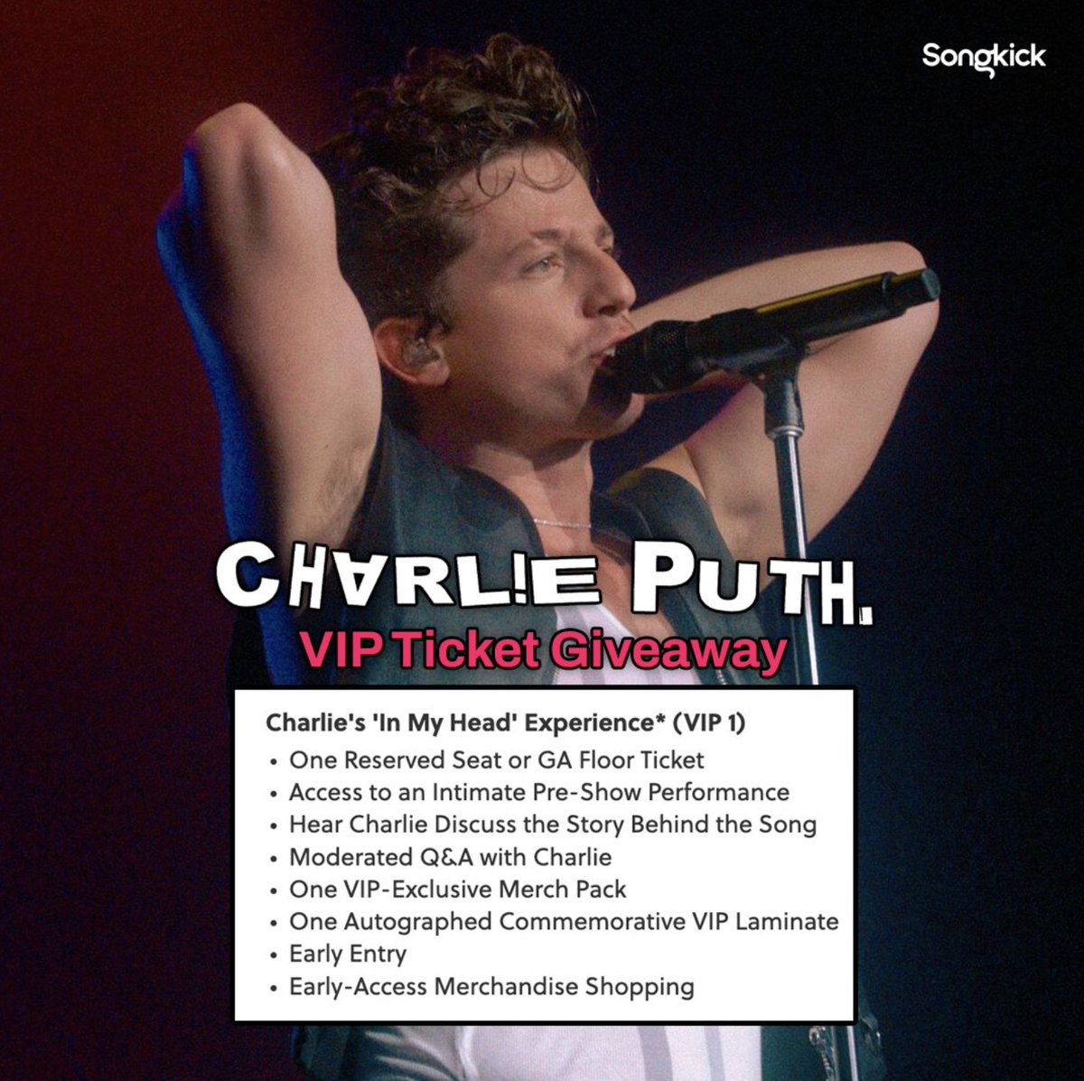 ENTER TO WIN A PAIR OF VIP TICKETS TO @charlieputh's San Diego show on July 9th!💫 ENTER HERE: instagram.com/p/CtHV0oCugxv/