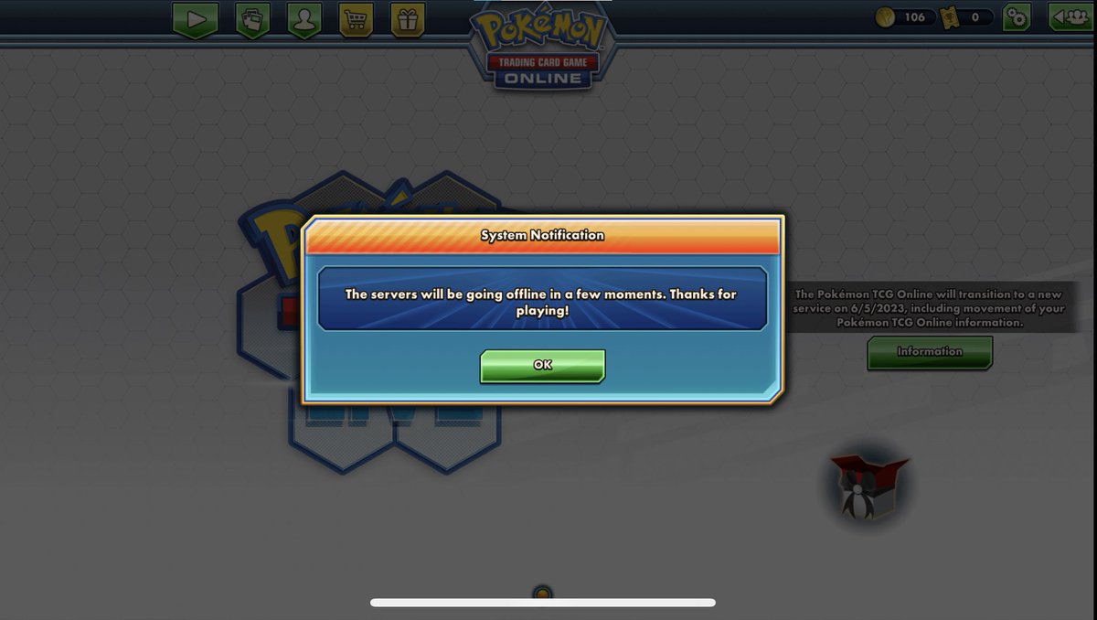 MacJCoding's tweet image. I played #PokemonTCGO back in middle school and came back late 2022 but it’s still sad to see an era end.