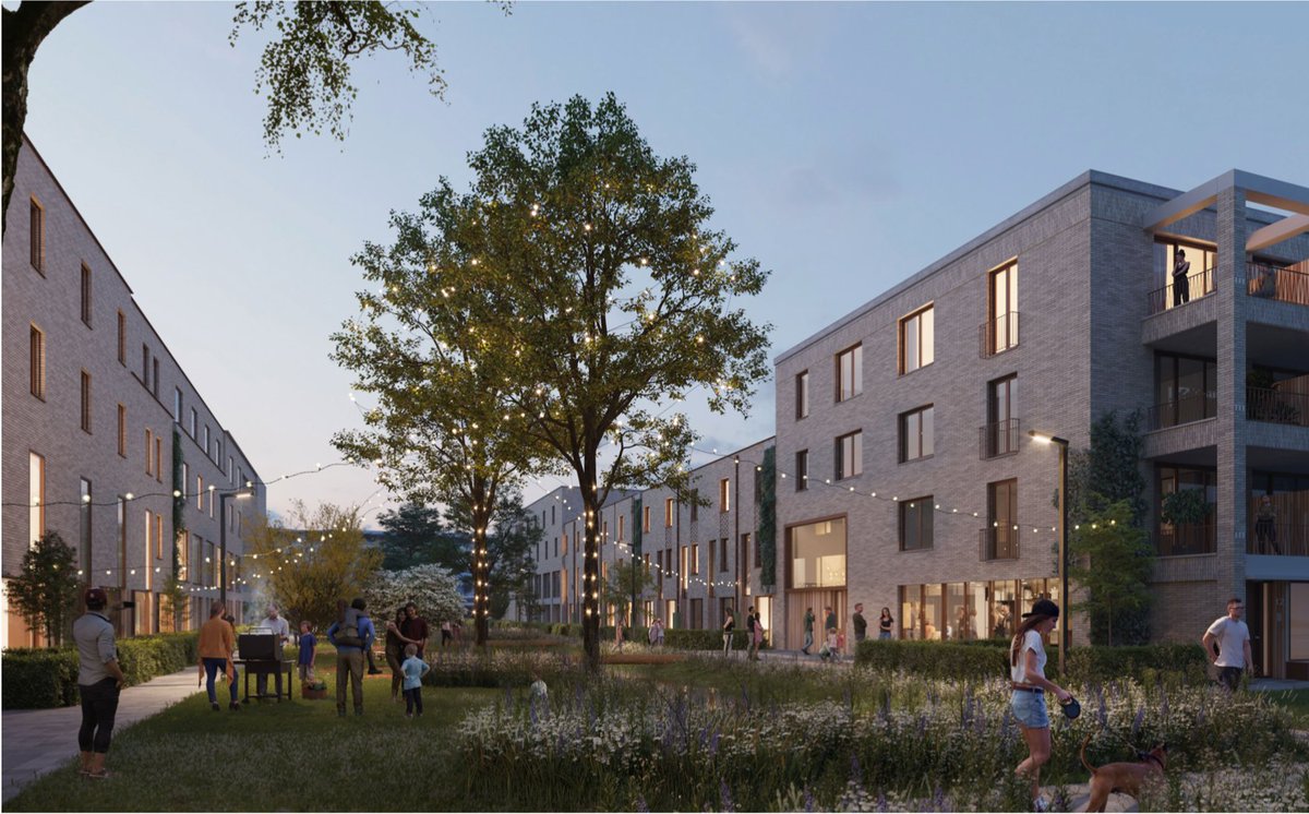 Impressies van 70 nieuwbouwwoningen waarvoor wij in opdracht van de aannemer de inschrijfbegroting hebben opgesteld. Afb. KAW Architecten.