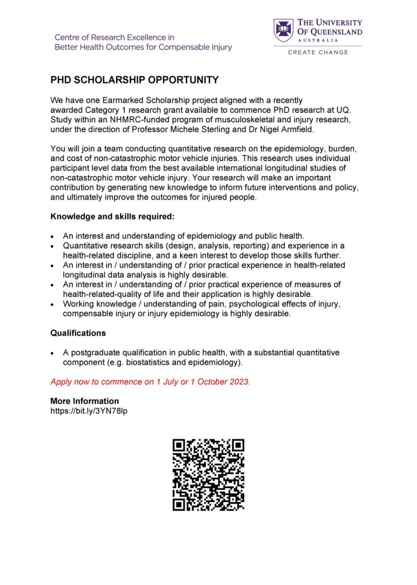 PhD opportunity in epidemiology 
👇🏾