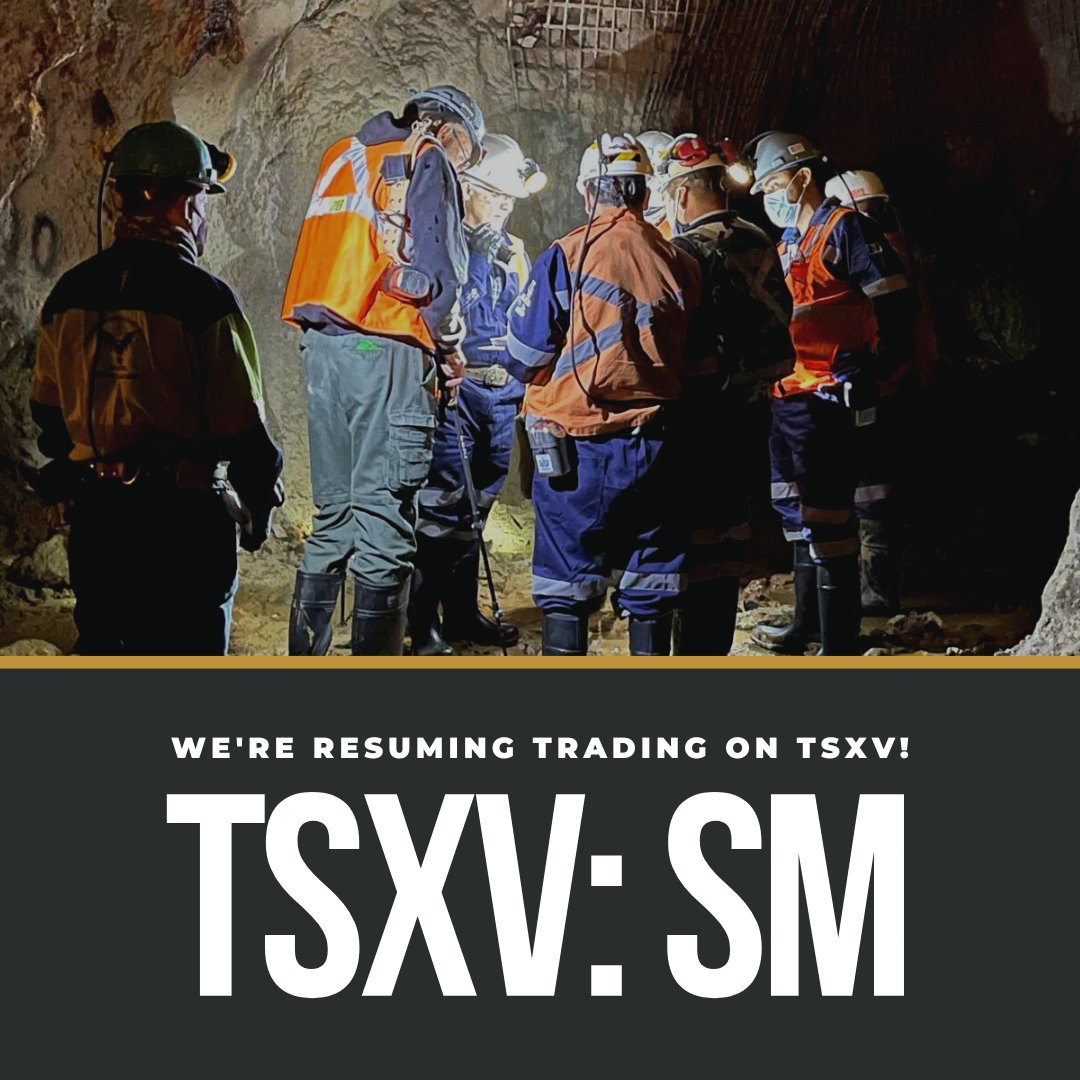 The much-anticipated recommencement of trading $SM's Common Shares on the TSX Venture Exchange (#TSXV) will take place today! 

Learn more: bit.ly/3WQ5L5C ⬅️