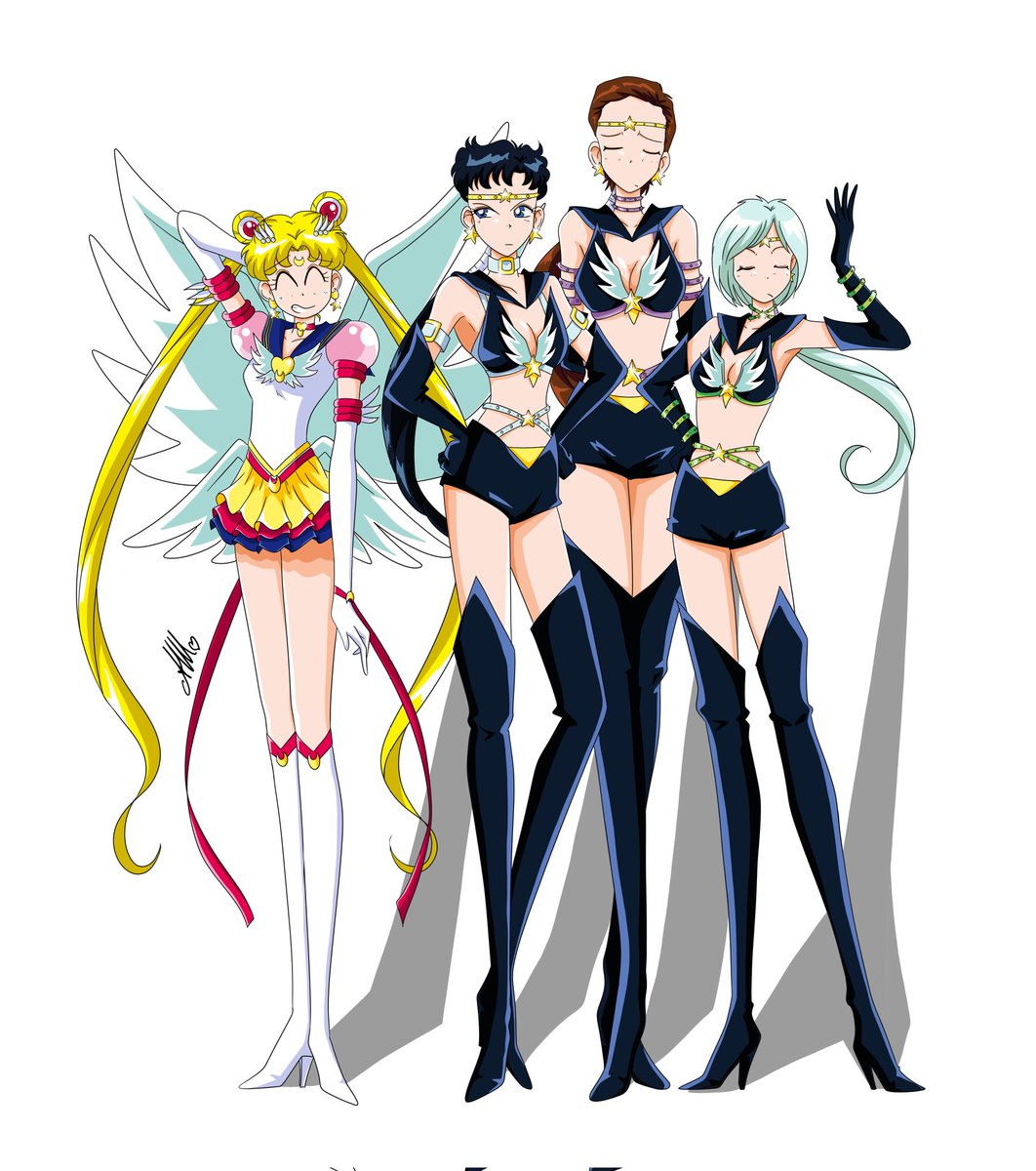 🌟a small reinterpretation taken from the #sailormoonstars artbook I changed almost nothing from the original image I only created the first version. the second in the funny version is untouchable. hope you like it. 🌟#supersailormoon  #sailormoonchallenge  #sailormoon #sailor