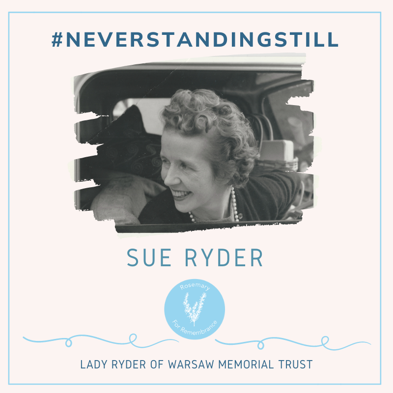 In July we begin a series of posts called #NeverStandingStill about #SueRyder & her incredible life with photos, stories & numbers.....a pretty apt title  because what she achieved in her lifetime was phenomenal & she never stopped! #womeninhistory