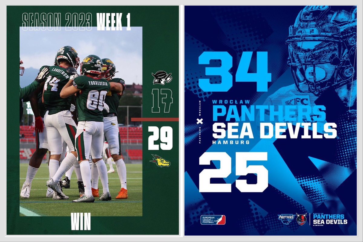 Congrats <a href="/LukeGlenna/">Luke Glenna</a> @CoachBingaman for their week 1 wins in <a href="/ELF_Official/">European League of Football</a> 🔥#Tommie4Life

@Dragons_BCN W ✅
<a href="/pantherswroclaw/">Panthers Wrocław</a> W ✅

#Basic | #Family | #Leg24y 🏈 🌎 🏆