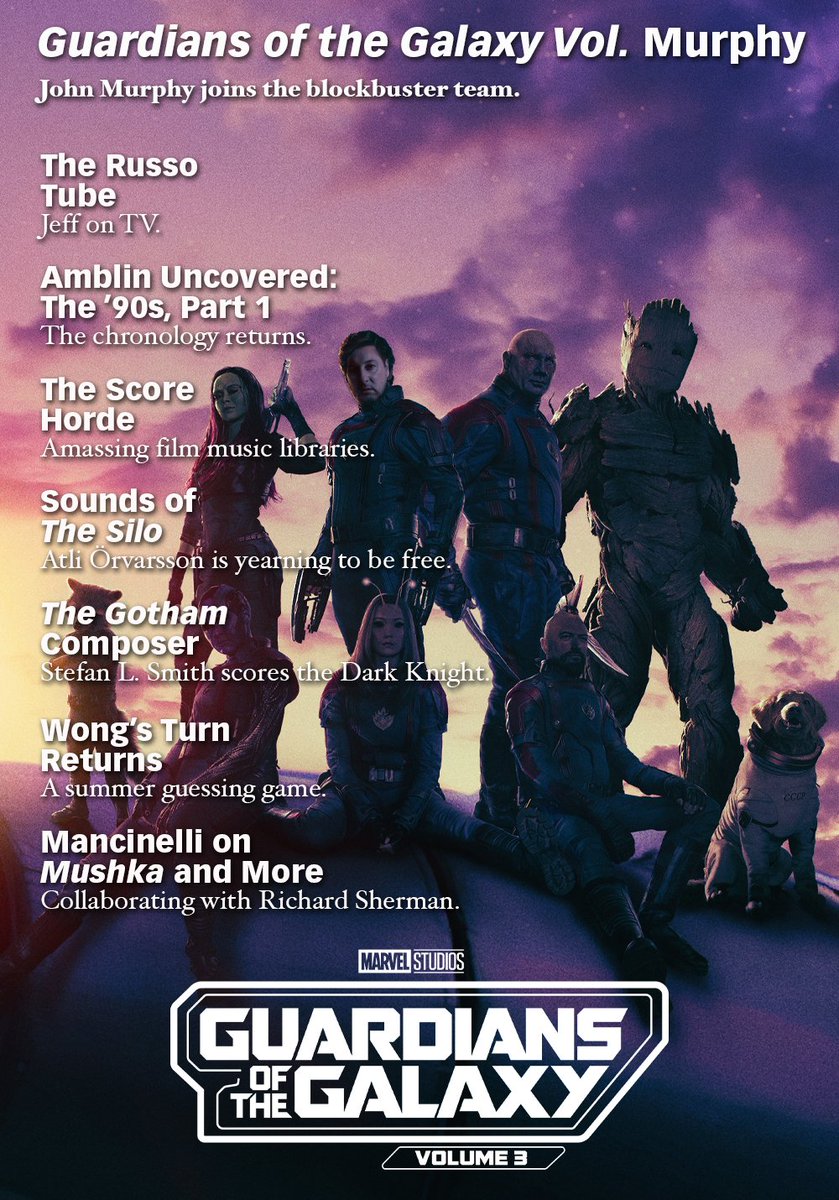 The June issue is live with John Murphy’s GUARDIANS OF THE GALAXY VOL. 3, Russo’s LOVE & DEATH and MRS. DAVIS, AMBLIN UNCOVERED: THE ’90s, MULTIMEDIA MUSIC buys film music, Orvarsson’s THE SILO, Smith’s DOOM THAT CAME TO GOTHAM, Craig Safan—and more! fsmonlinemag.com
