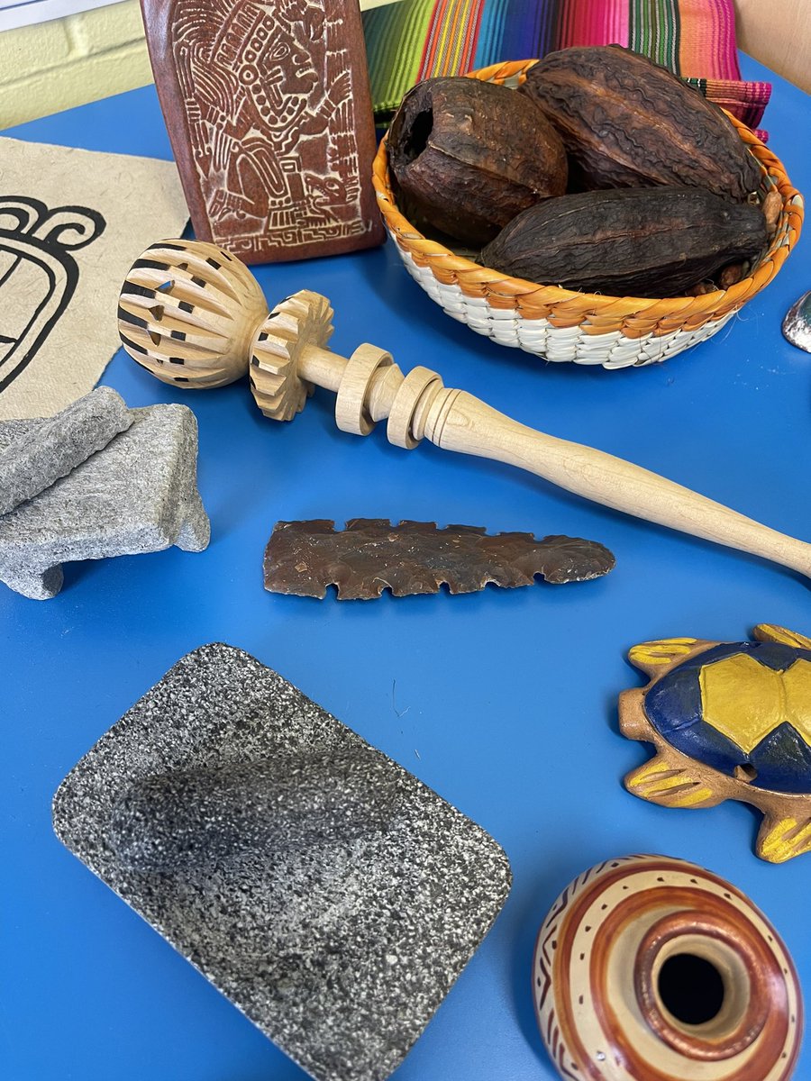 Miss_C_Nelson_'s tweet photo. Year 4 spent the morning exploring different Mayan artefacts, they asked questions and had to use their inference skills to work out what each artefact was used for. We then spent the rest of the day learning about Mayan masks and creating our own! @PelhamPrimary_ https://t.co/R4ciiMsAKc