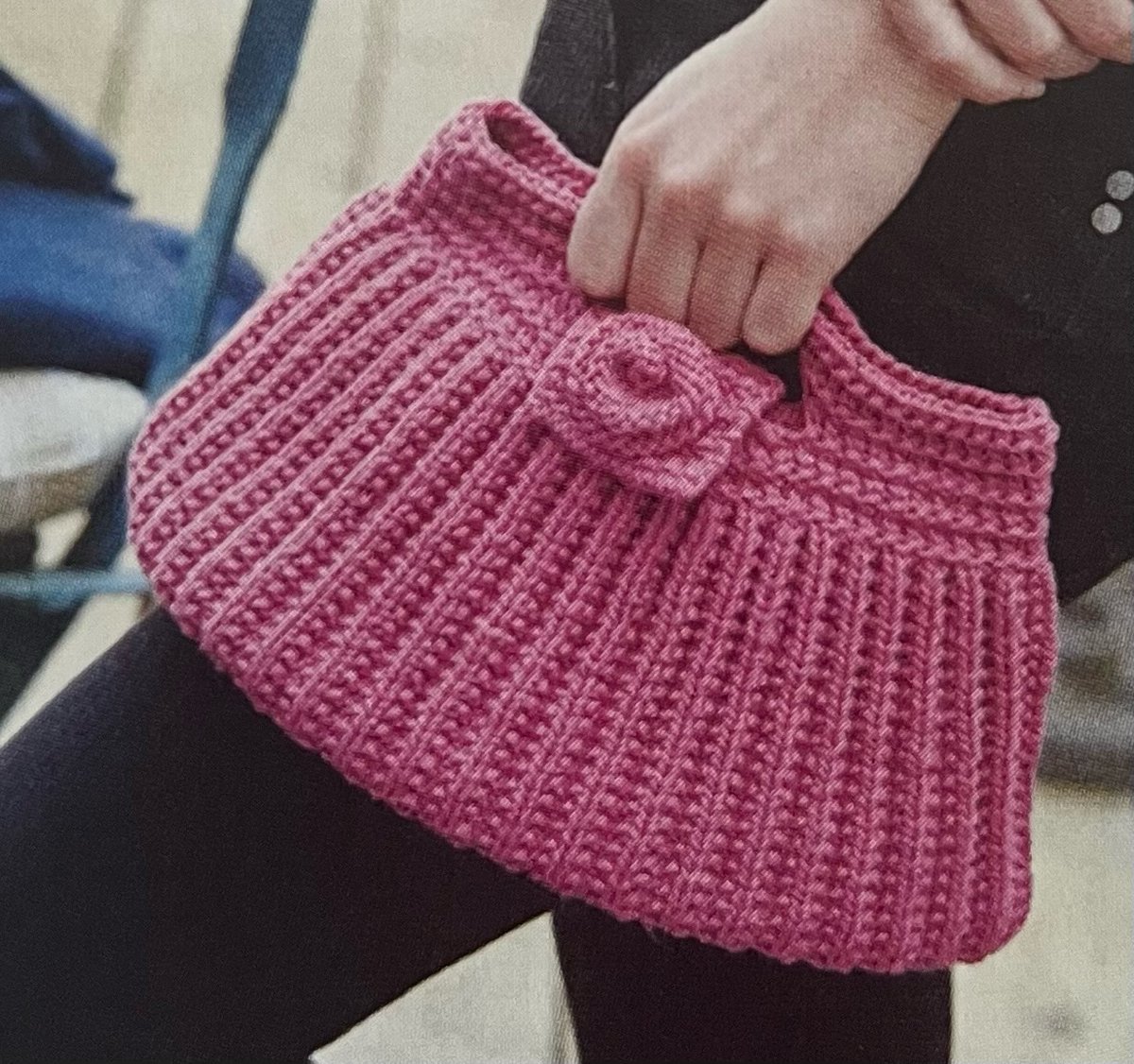 Knitted Pleated Yarn Bag Pattern etsy.me/45PytY8 #knit #knitting #knittingpattern #knittedbag #wip #crafts #MHHSBD #craftbizparty #yarn  #inbiz #handmadehour