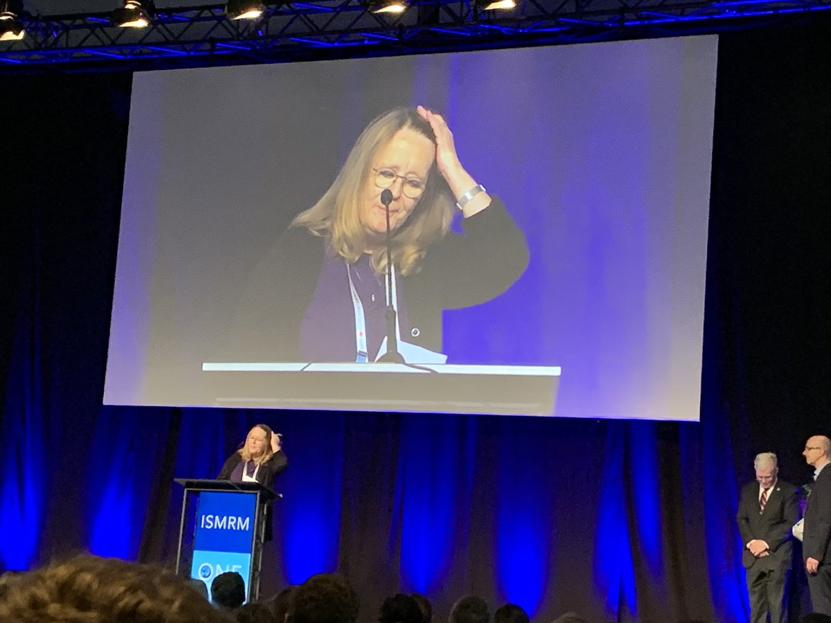 Receiving the @ISMRM Distinguished Service Medal, Roberta Kravitz reveals that she has not just been the beloved Executive Director of our imaging society: recently, imaging saved her life. 'What you do matters,' she tells us. What an inspiration! #ISMRM23