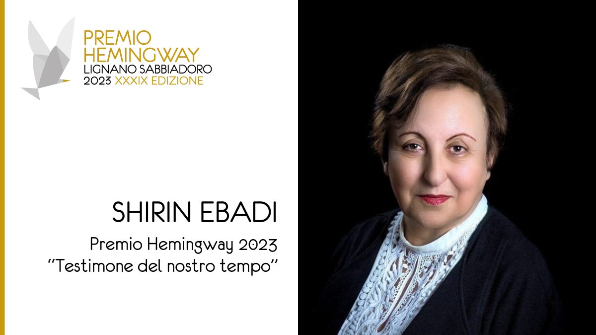 PremioHemingway's tweet image. 🏆 #PremioHemingway2023 Testimone del nostro tempo 🏆

La Giuria premia #ShirinEbadi, prima donna musulmana a ricevere il premio Nobel per la pace, per aver saputo ispirare milioni di persone nel mondo grazie al suo impegno per i diritti umani.

@ComuneLignano @pordenonelegge