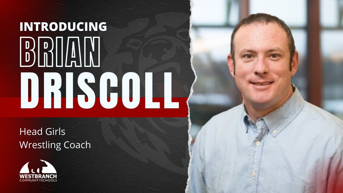 Pleased to announce the hiring of Brian Driscoll as our next Head Girls Wrestling Coach! Brian brings a wealth of knowledge both as a wrestler and coach. We are excited to see him lead our girls to success! <a href="/wb_boosters/">West Branch Boosters</a> <a href="/mjimmerson73/">Marty Jimmerson</a> <a href="/WBTimes/">West Branch Times</a>