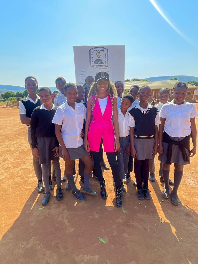 nymfoundationsa's tweet photo. 😃Exciting day of school tours in preparation for the 1st Annual Indigenous Champ Awards! Ntombhi Ya Mutsonga had a blast visiting Shikundu High School, Nkhavi Primary, Adolf Mhinga High and Pfukani Care Centre today. Inspiring young minds and celebrating indigenous excellence. https://t.co/8kJw36hK3X