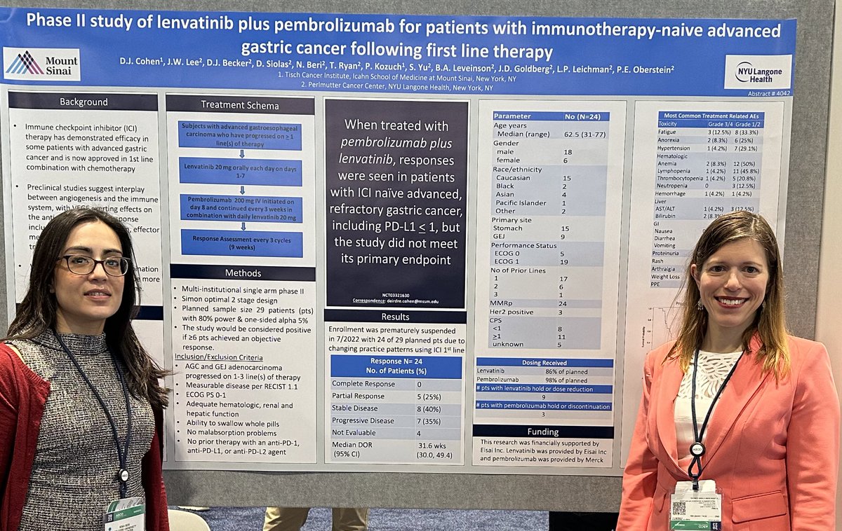 Very proud of our poster highlighting #combinationtherapy for #gastriccancer #Immunotherapy #ASCO23