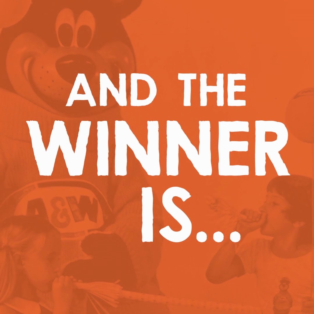 A&W Restaurants on Twitter "𝐀𝐧𝐝 𝐭𝐡𝐞 𝐰𝐢𝐧𝐧𝐞𝐫 𝐢𝐬...⁣ ⁣ Watch to reveal