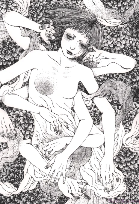 次は何を描こうかなあ。古いやつを描き直したい気持ちあるけど描き直しばかりするのも進歩がないなあ。  最近描いたものも来年にはもう描き直したくなるのだろう。