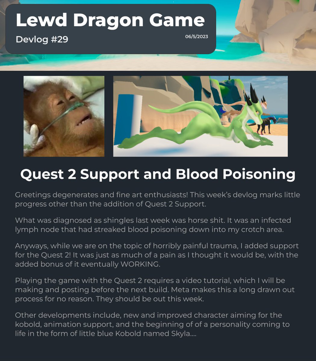 Quest 2 Support added for the NEXT build, you can stop asking me about it now.
