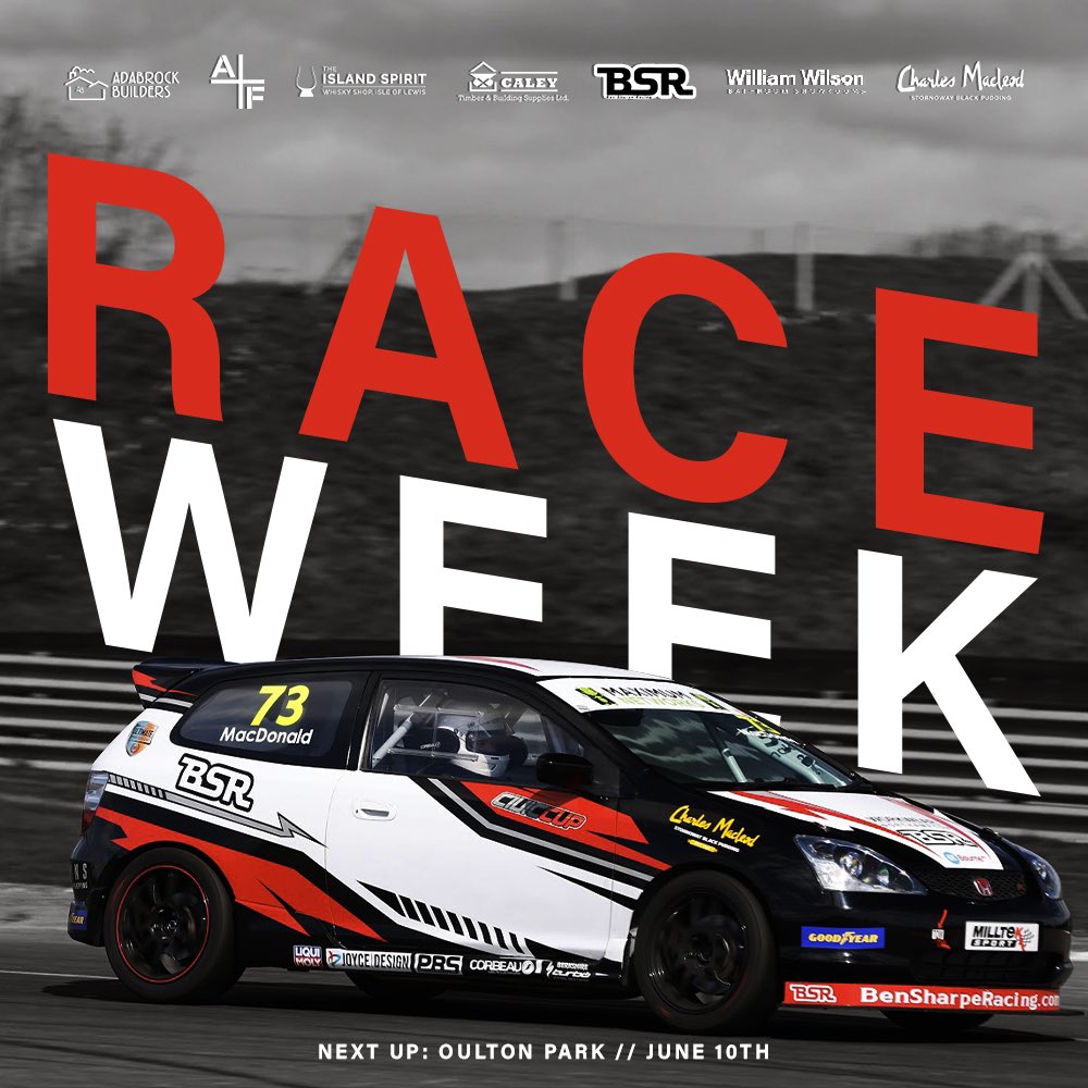 IT’S RACE WEEK!! 

Rounds 5 & 6 of @CivicCupUK take place this weekend at Oulton Park. 

First time this year visiting a track I’ve been to before, so aiming to be on the pace straight away during testing on Friday.

#DanMacRacing #DM73 

#TCRFeederSeries #TCRUK #CivicCup