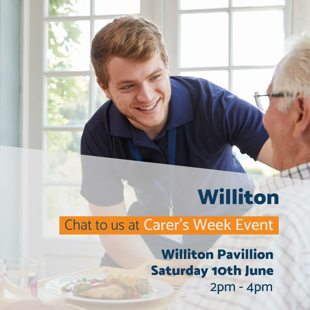 CCSMicroEnt's tweet photo. We'll be in Williton on Sat 10th June to answer questions about micro-providing - supporting people in your local community with small packages of support/care that make life easier. Pop along to Williton Pavillion 2pm - 4pm to find out more.
#Microproviding #CarersWeek https://t.co/Xa8TFPzYBH