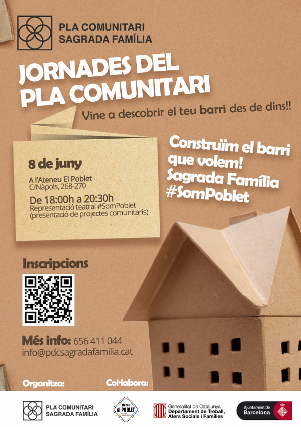 ComunitariesBCN's tweet photo. 📢 Ets veïna o veí de #SagradaFamília? Vine a construir el barri que vols!
📌 Apunta't a les Jornades del Pla Comunitari @PDCSaFa 
📍8 de juny a l'@AteneuElPoblet 

#millorencomunitat
#SomPoblet 
https://t.co/tWTcDiQs0o
@Bcn_Eixample https://t.co/AkGb9TibKS
