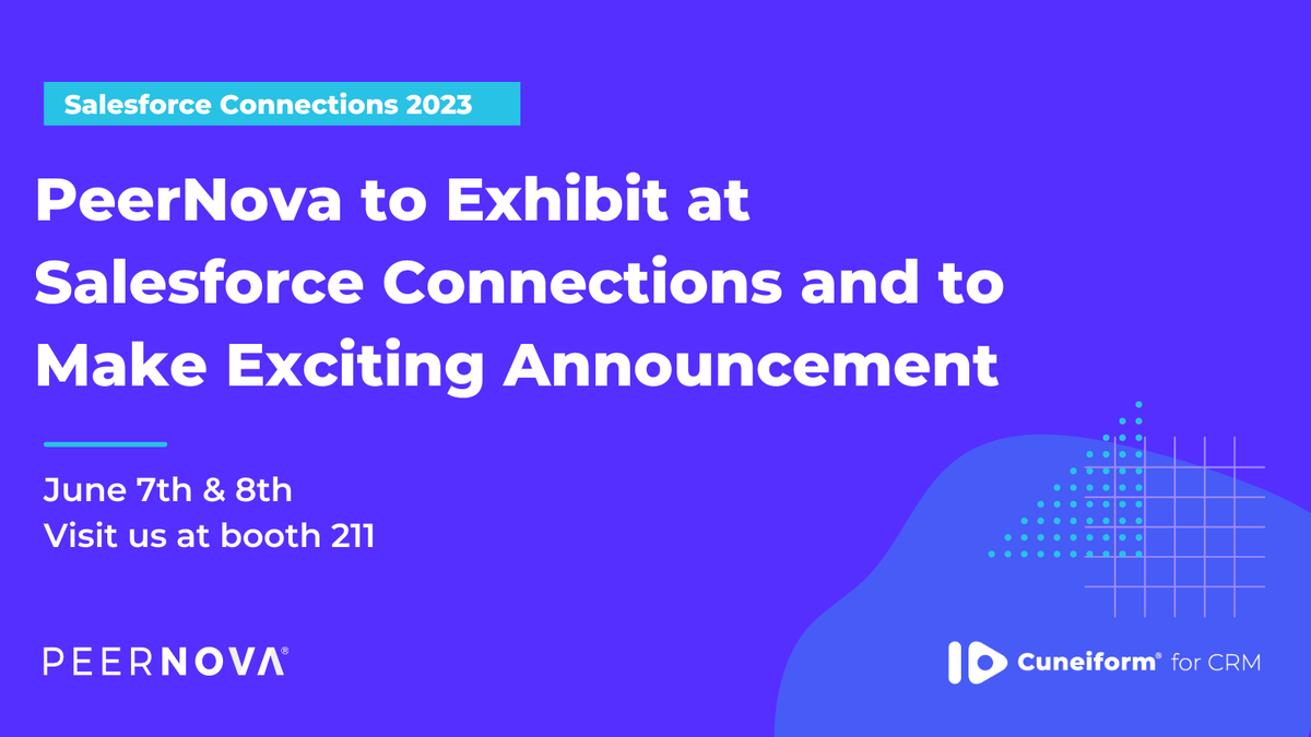 Peernovainc's tweet photo. Be sure to visit PeerNova Inc (booth 211) at Salesforce Connections in Chicago tomorrow, June 7th, and Thursday, June 8th. Learn More: https://t.co/F60sZ8VfJu

#CNX23 #salesforceconnections #dataquality #fitforbusinesspurpose #salesforcedataquality #businessuser #crmadmin https://t.co/HlPIVJy3Sw