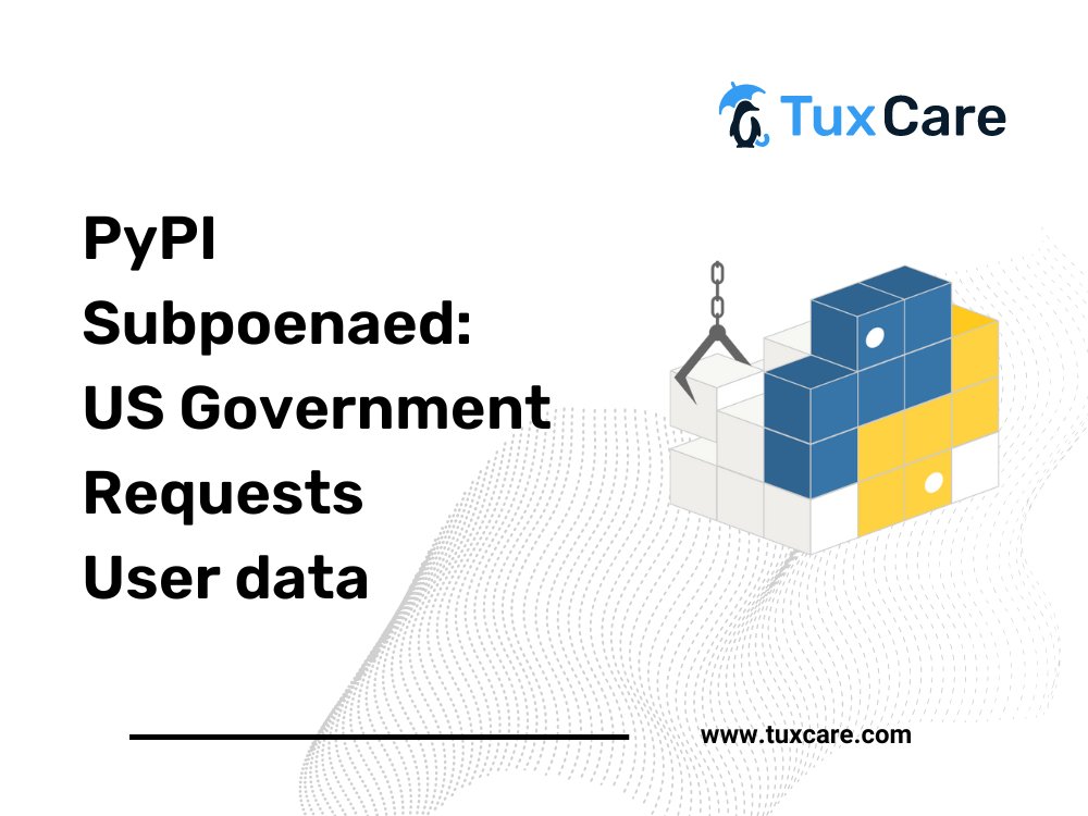 TuxCare_'s tweet image. The U.S. @TheJusticeDept has issued three subpoenas to the #PythonSoftwareFoundation, requesting user #data from #PyPI - home to 450K+ #Python packages. The subpoenas target five specific PyPI usernames.
Read More: social.tuxcare.com/3vb
#TuxCare #OpenSource #Linux #Developer