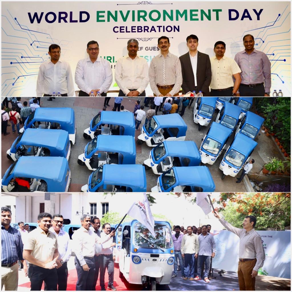 jayesh_ranjan's tweet photo. Thanks ⁦@sumanmishra_1⁩ and the entire M&amp;M team for turning this around so fast. Minister ⁦@KTRBRS⁩ had made this request when we had broken ground for the LML unit in Zaheerabad a month ago. Glad that 100 Treos are deployed today to support Metro connectivity https://t.co/tq01O2QHpB