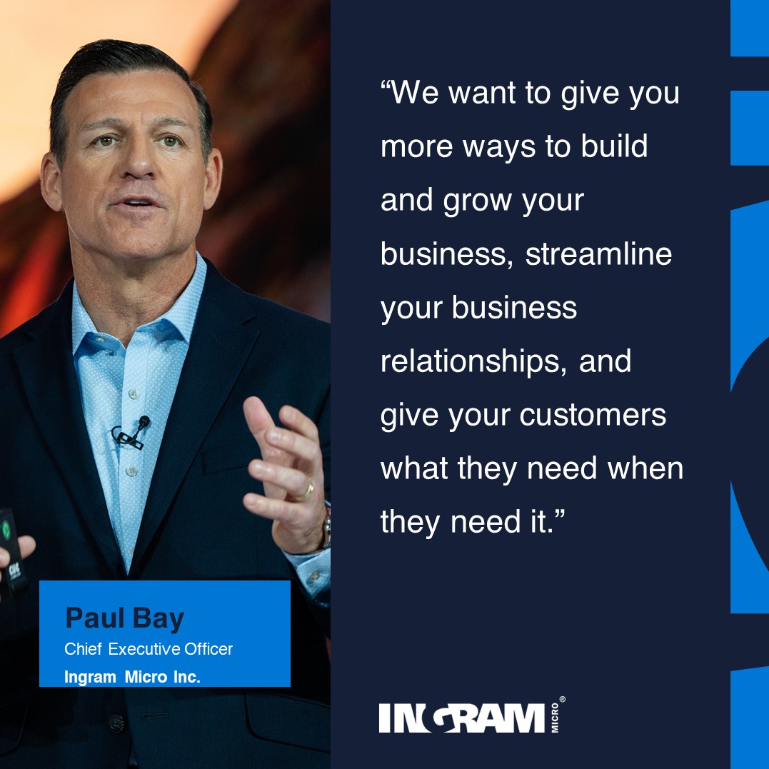 Get your week started off right some Monday Motivation! 👍 Our CEO Paul Bay talks about our focus to help our customers and partners be successful. #ingrammicro #mondaymotivation