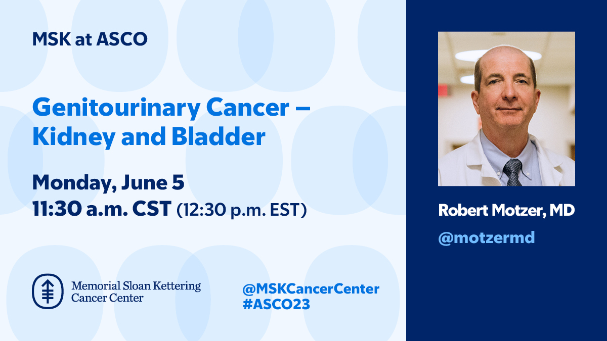 Join Dr. Robert Motzer (@motzermd) today as he discusses his abstract 
 - Subgroup analyses from the phase 3 CheckMate 914 (part A) trial - at #ASCO23.

⏰ : 6/5 at 11:30am 
📍: Hall D1 

Learn more here: bit.ly/3MOrR3O 

@ASCO #MSKVoices