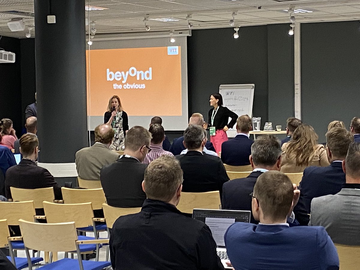 pharrivaara's tweet photo. #MPD2023 continues: metaverse opportunities enable better solutions for endusers and people working with them. @VirkkunenRiikka highlights that these solutions require #RDI with companies&research organisations.”Connecting people” was mentioned -@KaroliinaSa agreed https://t.co/V4WBo47Awd