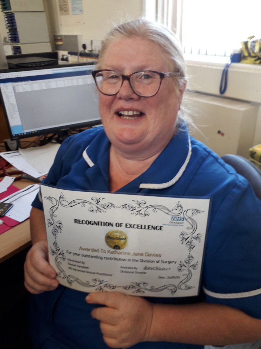 ibdnurse's tweet image. @StockportNHS @GastroNW   our Jane being recognised for all she does as #IBDsupport