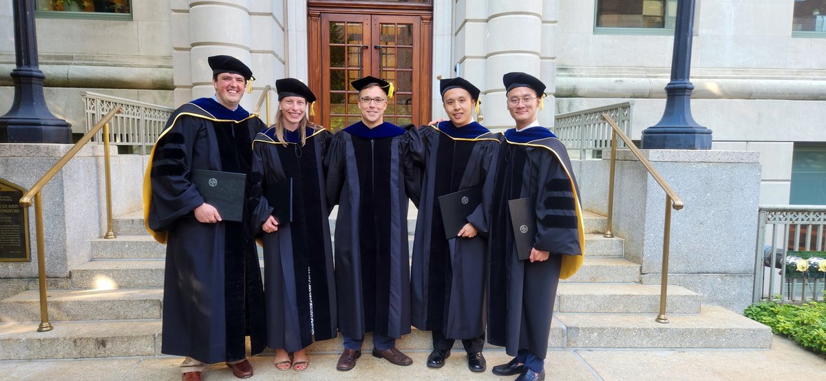 RockLabTB's tweet photo. Extremely proud of these four newly minted PhDs. @AndrewIWong @nickpoulton6 @bicoastalVictor Barbara Bosch @RockefellerUniv https://t.co/2HO5vWZ7k2