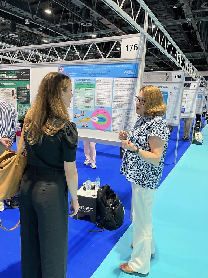 NUPTMRS's tweet image. Congrats to Drs. @NUPT_ClinEd, Debra Bangs &amp;amp; @DrJMaxwellPT for their poster &quot;Simulation Based Training for Clinical Educators to Support Students who Experience Microaggressions During Clinical&quot;. wp2023.world.physio/?_ga=2.2433321… #WCPT2023 @WorldPhysio1951 @southdpt @NUBouve #Northeastern