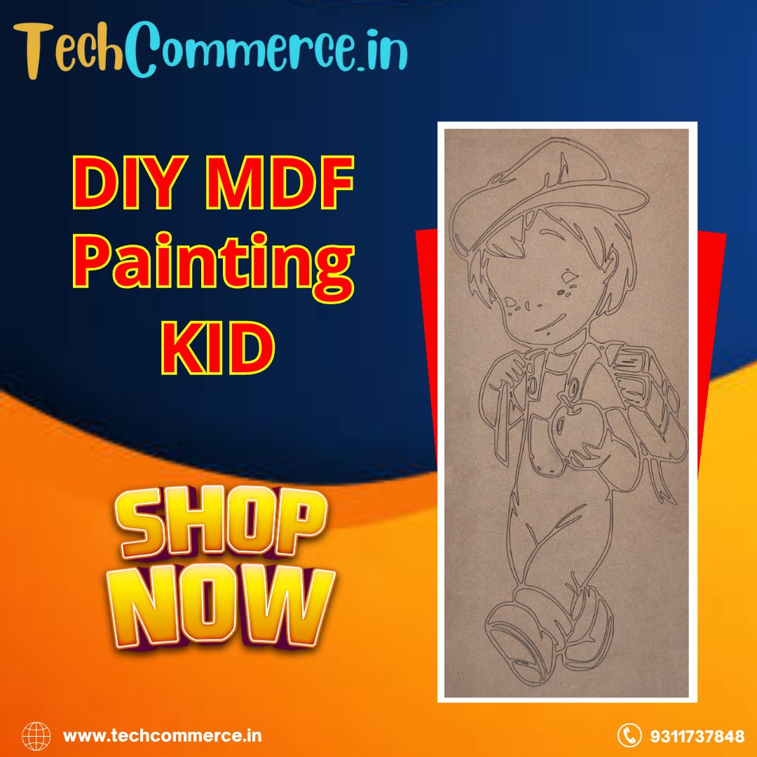 Pre Marked MDF Wooden Wall Hanging For DIY Painting Cutout 4mm Thickness (18 X 8 Inches) Kid
Buy Now
Special Offer Only Rs.99/-
click to Buy
bit.ly/45ZyXLF

#techcommerce #champion #diypainting #diy  #painting #art #MDF #Specialoffer #wooden #wallhanging #MDFwooden #kid