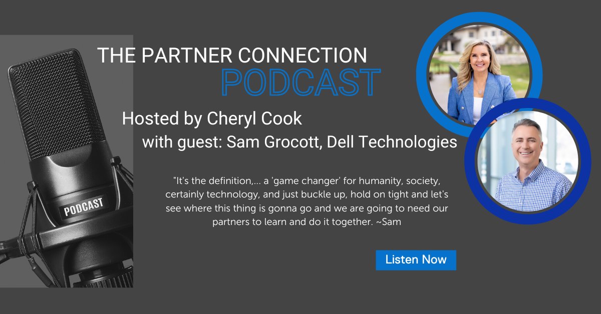 DellTechPartner's tweet image. #ThePartnerConnection 

@CookCherylS is catching up with our executives learning what&apos;s in it for partners and WOW, did @sgrocott share some amazing and exciting things!  

#DellAPEX, #multicloud #Edge, #GenerativeAI and #ZeroTrust #Security. 

🎧 and 🥳 : dell.to/3IVjW3k