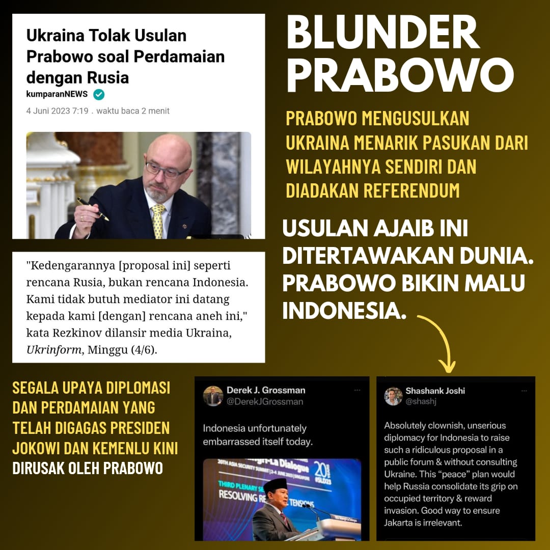 Gimana sih Pak, bukannya bikin damai malah bikin kacau! Diketawain sedunia tuh...