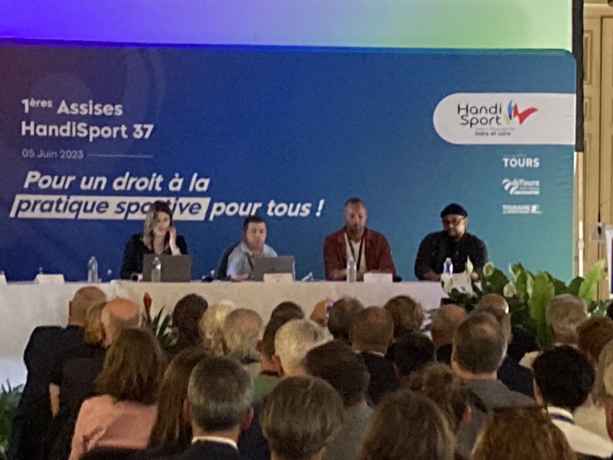 la_nr_ep's tweet photo. Les premières Assises du  #handisport37 à #Tours , avec le président du #CDH37 et ⁦@BenLoncleSaoul⁩ comme parrain https://t.co/nCwJM9yuFJ