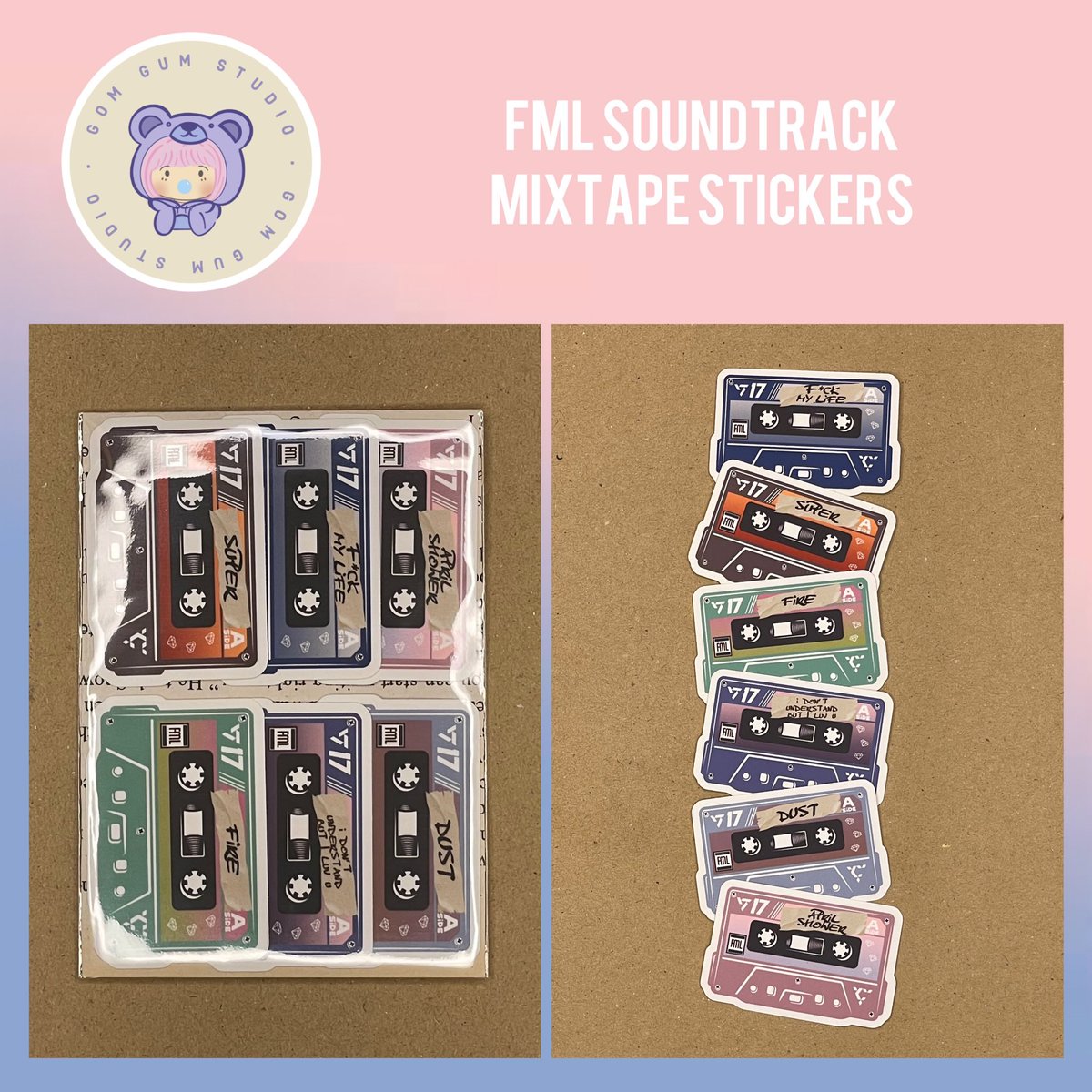 WTS LFB

SVT MIXTAPE STICKER SET - FML TRACKS
6 stickers each pack

💵₱80/pack+LSF
⏰️DOP: PAYO
🤲🏻On Hand, ready to ship 
📦MOD: J&amp;T &amp; Flash
🛍SCO: shp.ee/6d6wmem

🏷 seventeen carat scoups jeonghan joshua jun hoshi wonwoo woozi the8 mingyu dk seungkwan vernon dino