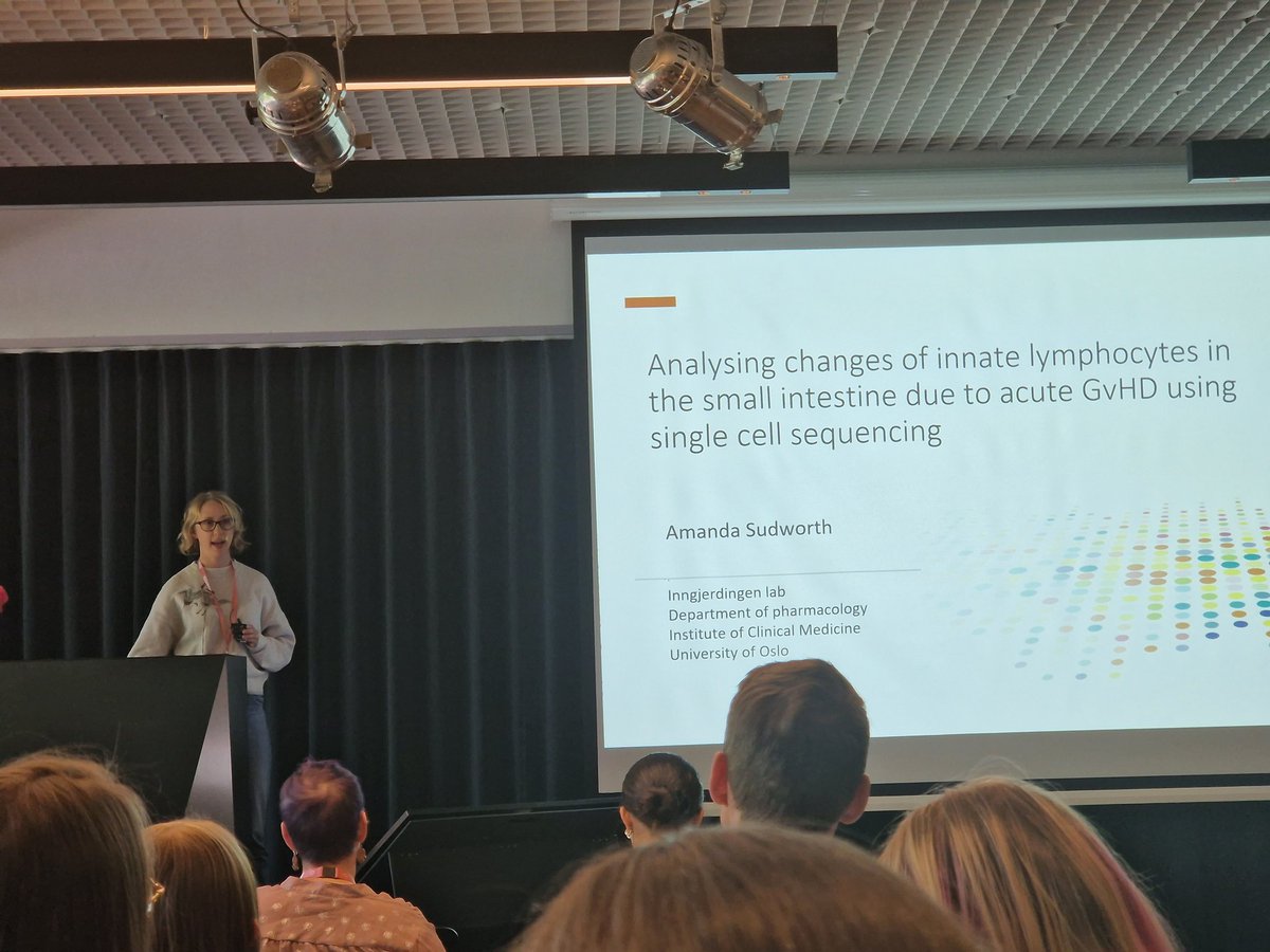 Inngjerdingen_lab (@marit_lab) on Twitter photo Amanda presenting our data on changes in NK cells and ILCs in the intestines during acute GvHD <a href="/forskningsradet/">Norges forskningsråd</a> <a href="/UniOslo_MED/">UiO - Det medisinske fakultet</a> Amanda presenting our data on changes in NK cells and ILCs in the intestines during acute GvHD <a href="/forskningsradet/">Norges forskningsråd</a> <a href="/UniOslo_MED/">UiO - Det medisinske fakultet</a>