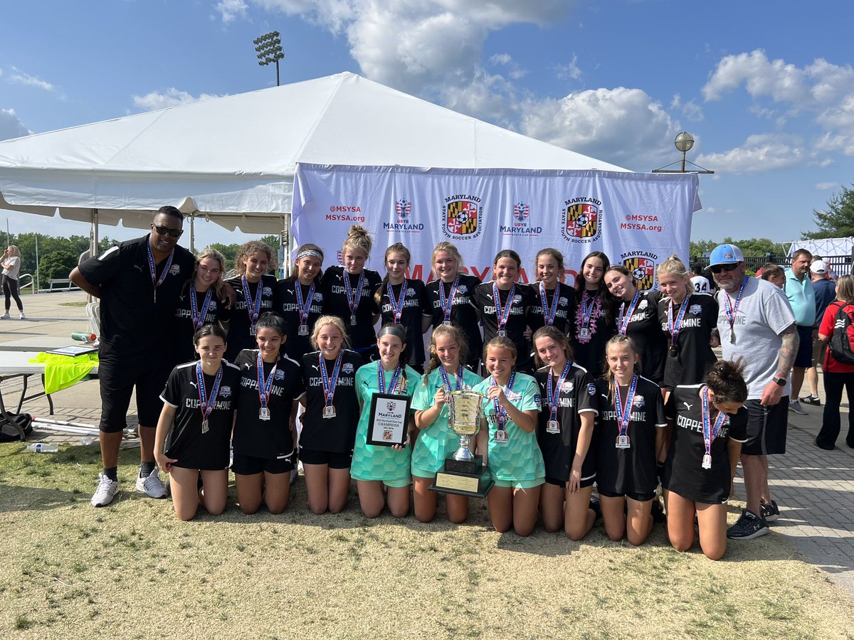 CoppermineE6407's tweet photo. MISSION ACCOMPLISHED!!
Two time State Cup Champions!  Now, onto regionals before we head to Orlando, FL for the 2023 US Youth Soccer National Championships July 17-23, 2023. @MSYSA @usyscups @NationalLeague @USYouthSoccer @ImYouthSoccer @SoccerMomInt @ImCollegeSoccer @ProScoreSoccer @BaltNGSoccer @PulseofMDSoccer #mdcups