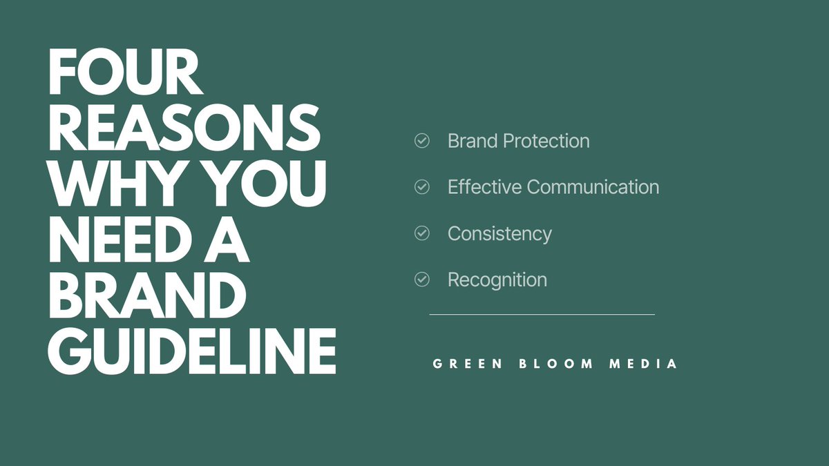 GreenBloomMedi1's tweet image. #BrandGuidelines, or #styleguides, are essential for every #business and should be included in your #branding package. 

It provides a roadmap to outline your brand&apos;s visual and verbal components, ensuring a consistent and impactful #brand identity across all channels.