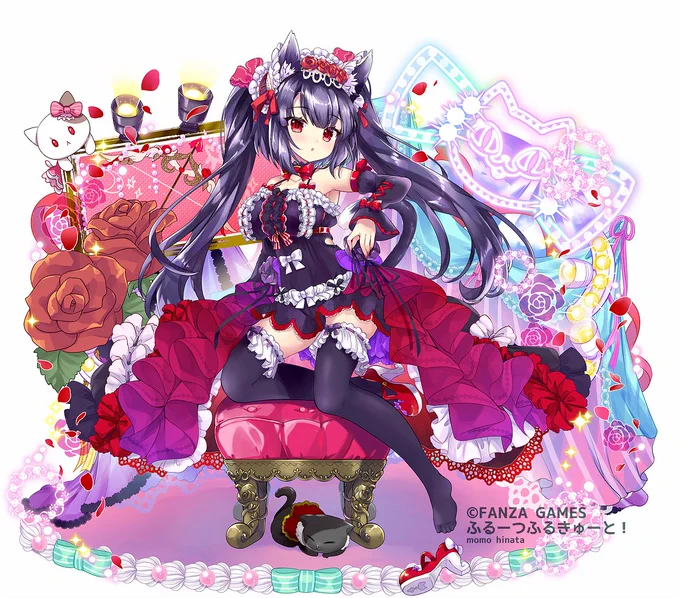 【お知らせ】DMM GAMESふるーつふるきゅーと!オレンジ(ゴスロリ)描かせていただいています～!6日までガチャででますのでぜひ!オレンジちゃんの進化後衣装考えるのいつも楽しいです…! #ふるふる