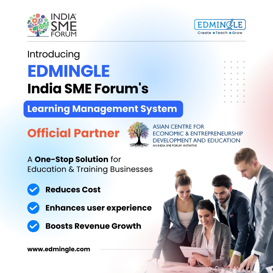 Welcoming EDMINGLE as our Official Learning Partner for the Asian Centre for Economic and Entrepreneurship Development and Education (ACEEDE).

#ACEEDE #EducationPartners #Sponsors #EmpoweringEducation #GrowthOpportunities #TrainingBusinesses #OneStopSolution #Collaboration…